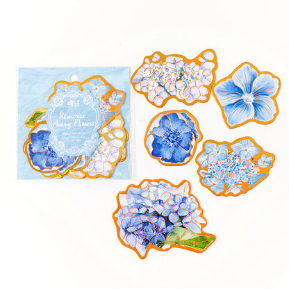 Holografische Blumensticker Set | Große Aufkleber für Journaling und Scrapbooking