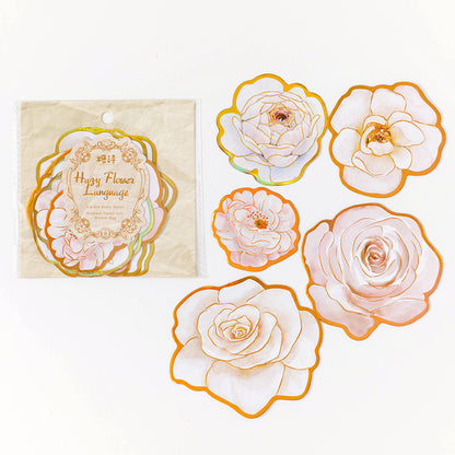 30 Vintage Flowers Washi Sticker Pack - For scrapbooking, bullet journal &amp; craft projects