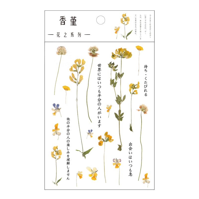 PET Blumen Sticker Sheets
