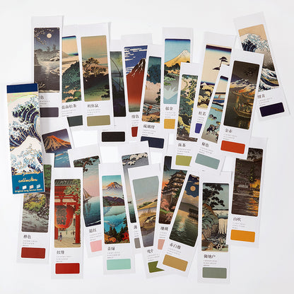 Art Stickerbuch - 30 Seiten | Kunst Meisterwerke Sticker | 8 Varianten | Van Gogh, Mucha, Monet, Picasso, Morandi, Westliche & Chinesische Kunst, Japanische Kunst