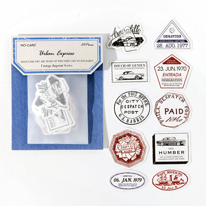Embossed sticker pack - brand motif - 20 stickers