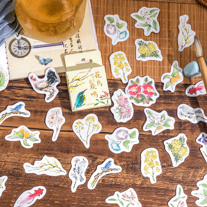 30 Butterflies &amp; Mushrooms Washi Sticker Pack - For Scrapbooking, Bullet Journal &amp; Creative Projects