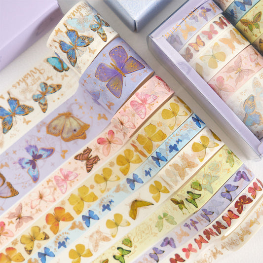 Schmetterlinge bunte Washi Tape Set