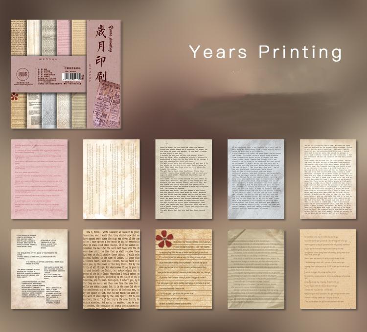 Vintage Scrapbooking Papier Set - 40 Seiten | Bullet Journal, Tagebuch, Collagen | 7 x 10 cm