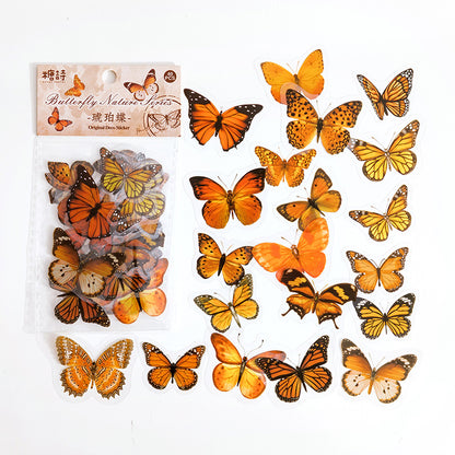 Transparent Butterflies PET Stickers | 40 pieces