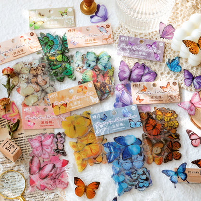 Transparent Butterflies PET Stickers | 40 pieces